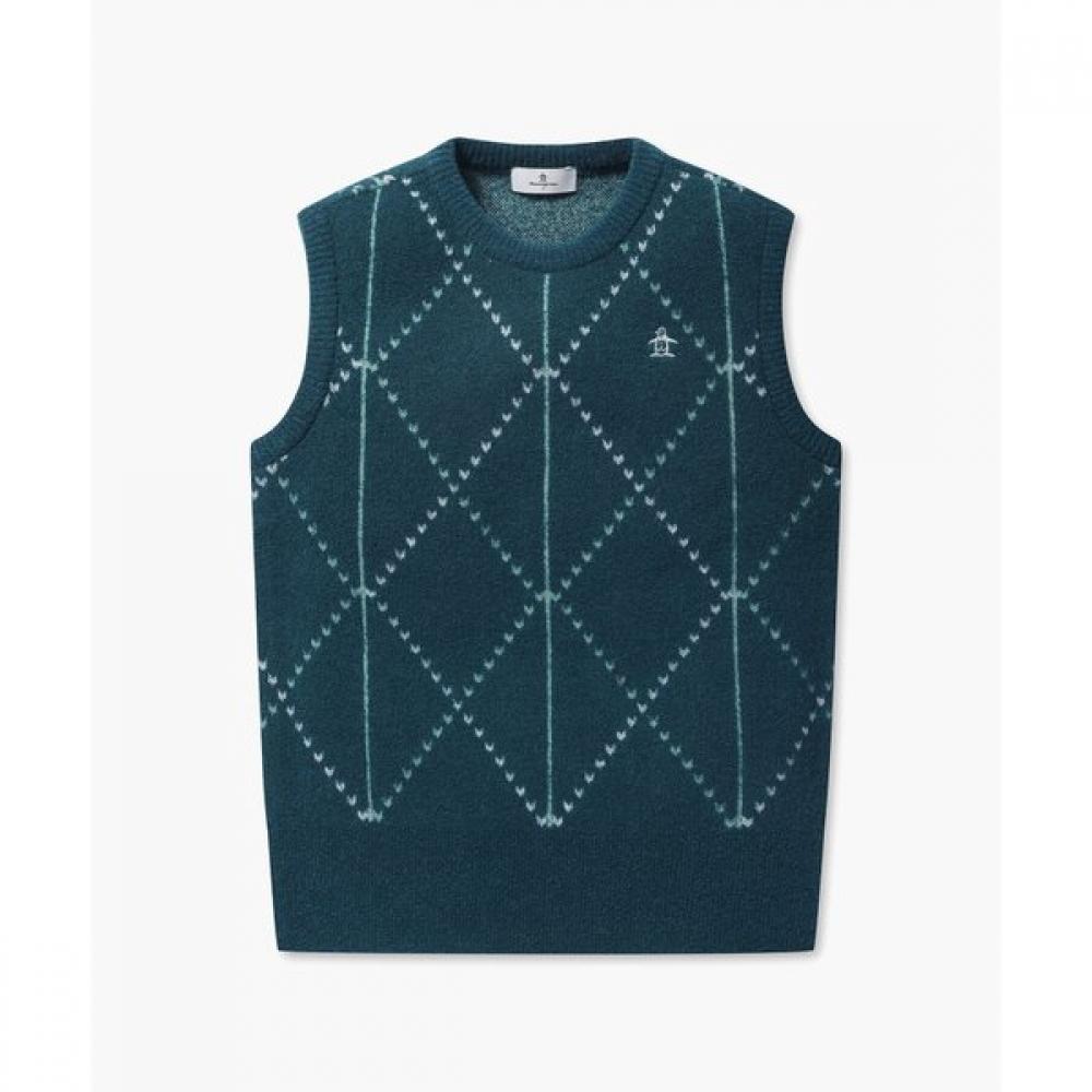 MunSingwear Women S Argyle Knit veSt Green Mp422lkvo1 