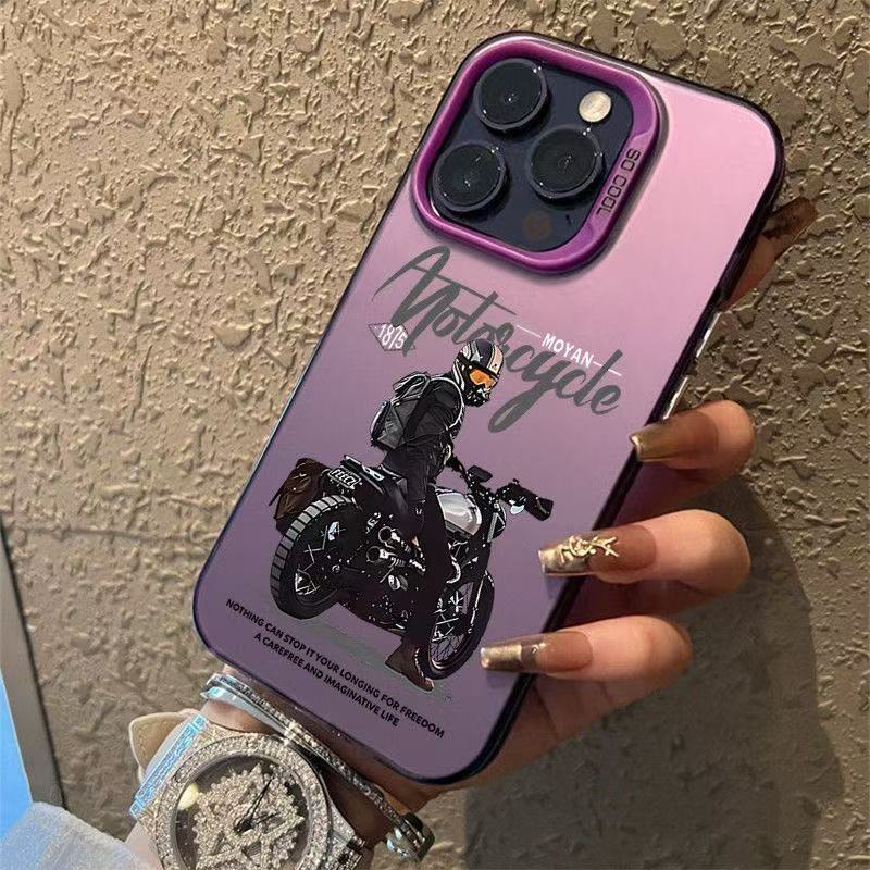 Rider Motorcycle Phone Case For Samsung Galaxy Note 20 S20 S21 S22 S23 S24 S25 Ultra Matte TPU Fashion Graphic Protective Cover