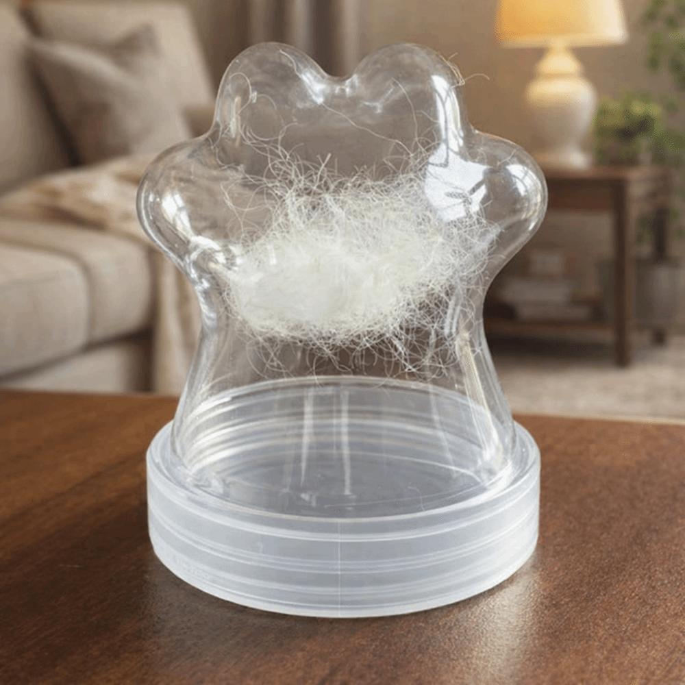 2 Stück Transparente Haustierfell-Erinnerungsflasche Staubdicht Luftdicht Haustierhaare Aufbewahrungsglas Kawaii Design Kunststoff Snack Aufbewahrungsglas