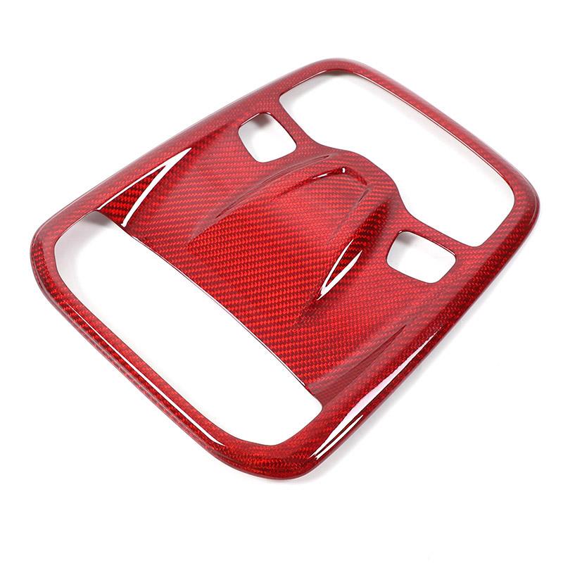 For Lotus EMIRA - Real Carbon Fiber Car Roof Reading Light Decorative Panel Sticker Car Interior Accessories Red Carbon Fiber