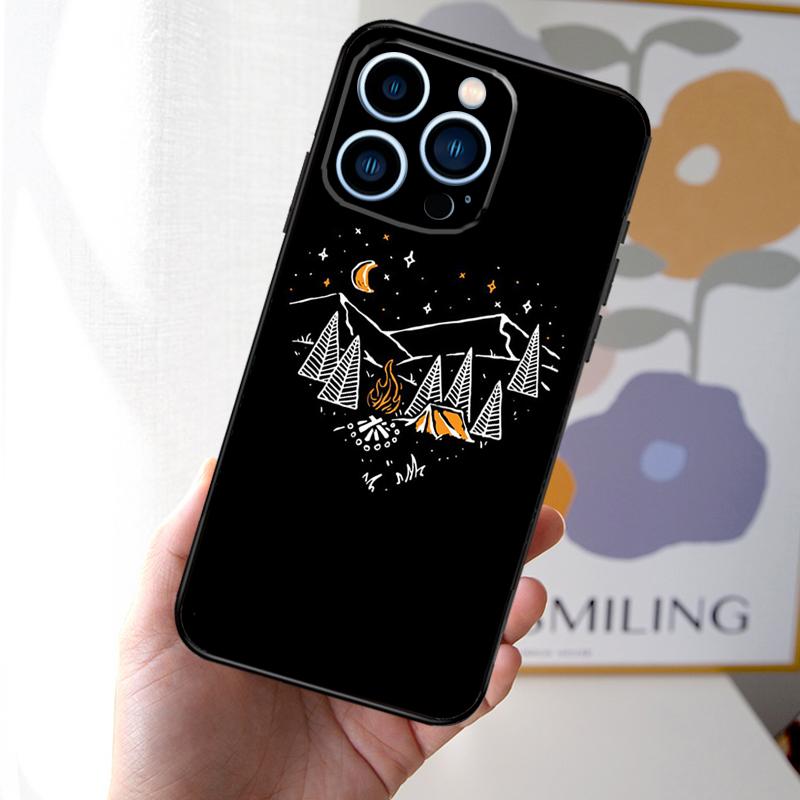 Nature Camping Art Phone Case For iPhone 13 12 11 Pro Max 13 Mini X XR XS Max 7 8 Plus SE 2020 Back Cover