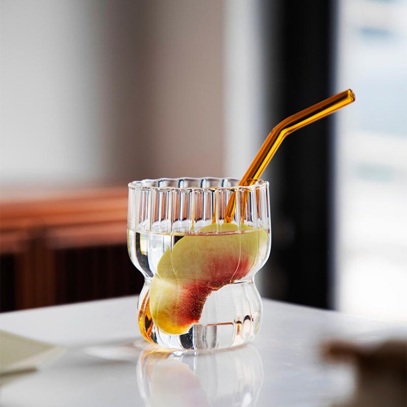 300ML Iced Glass Coffee Cups Transparent Heat-Resistant Whiskey Wine Beer Glassware Milk Juice Tea Latte Mug Party Water Cup