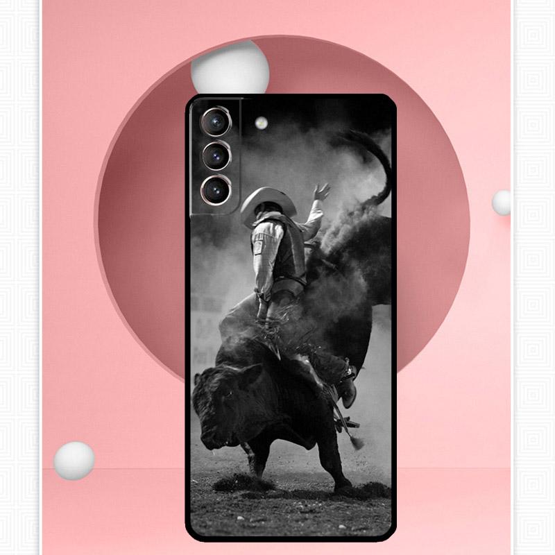 Extreme Sport Rodeo Cowboy Case For Samsung Galaxy S25 Ultra S20 S21 S22 S23 S24 Ultra S9 S10 Plus S25 FE Cover Funda