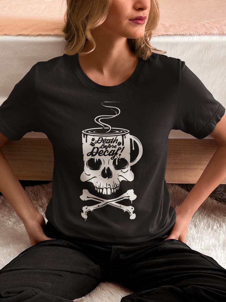 

Death Before Decay T-Shirt Edgy Punk Graphic Tee Gift for Men Women Skull Art XL