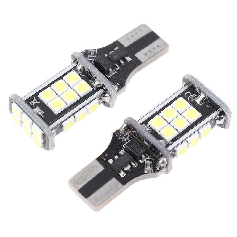 2Pcs T15 W16W 24 SMD 3030 921 912 LED Car Backup Reverse Light Bulb White