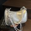 Premium Pearl Chain Underarm Bag Women's Niche Fashion Versatile Simple Style Messenger Bag