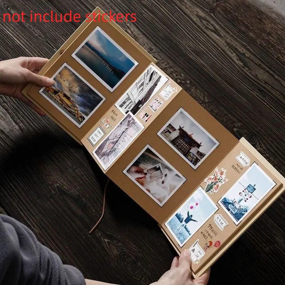 Kraftový papír, akordeon, fotoalbum, dárkové skládání, DIY překvapení, dárek, překvapená fotokniha pro rodinu