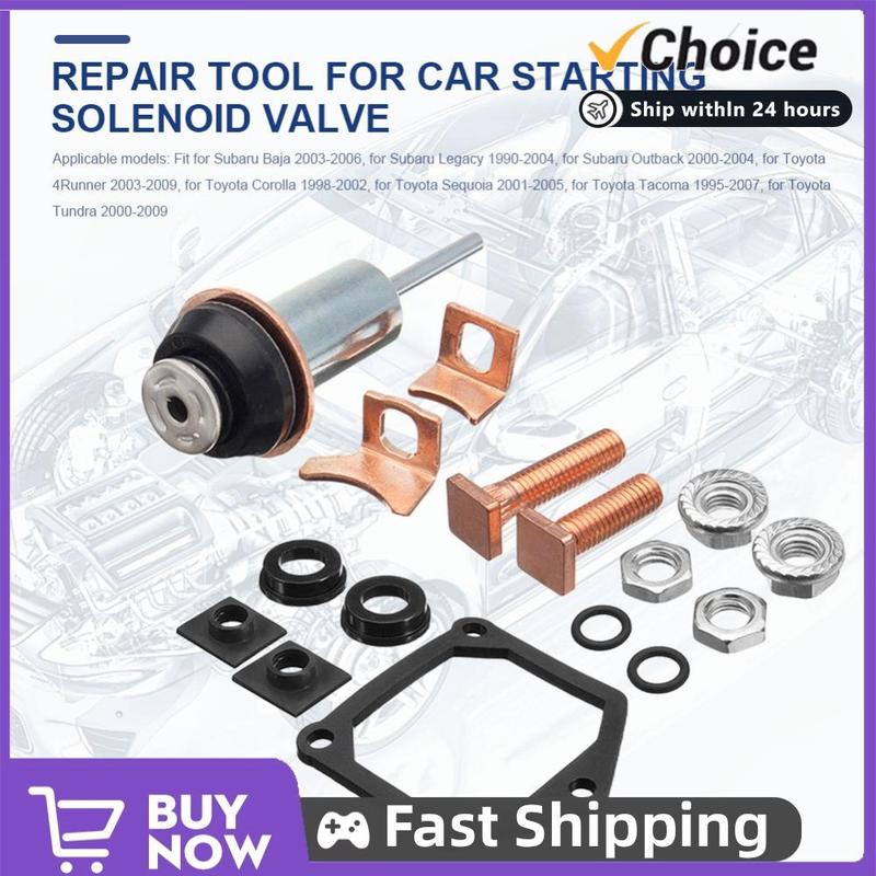 Starter Solenoid Repair Rebuild Kit 228000-6660 Starter Solenoid Repair Tools 228000-6662 Plunger Contacts Set for Toyota Subaru
