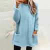 Sweatshirts For Women Mock Turtleneck Fall Winter Warm Sweater Plus Size Tunic Pullover Tops With Pockets