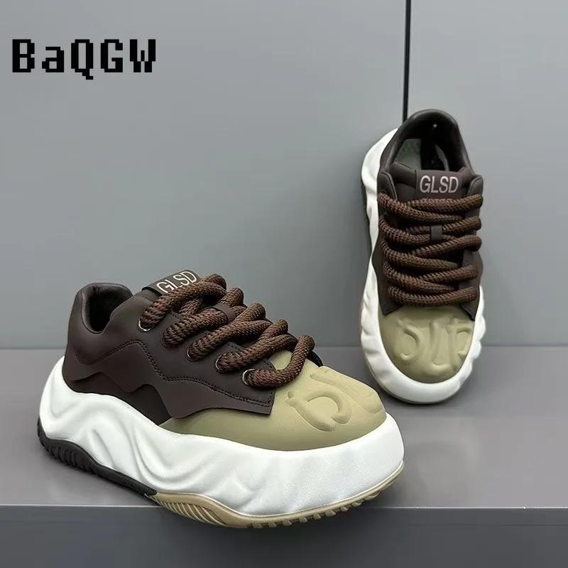 Дизайнерские мужские туфли нового стиля с цветными блоками — фото 6