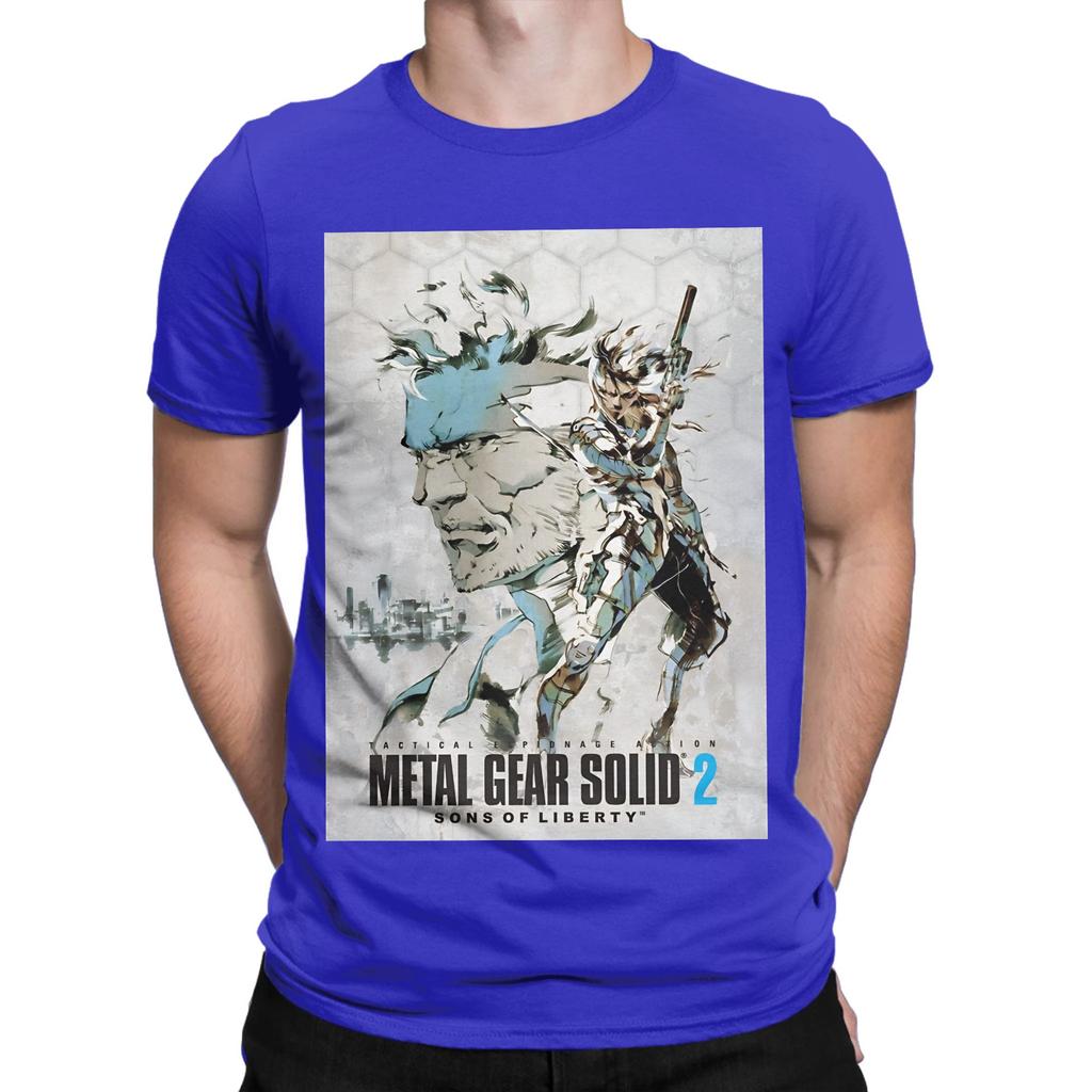 Metal Gear Solid 2 Poster Graphic 100 Cotton TShirt Metal Gear Solid Tees Tops For Unisex