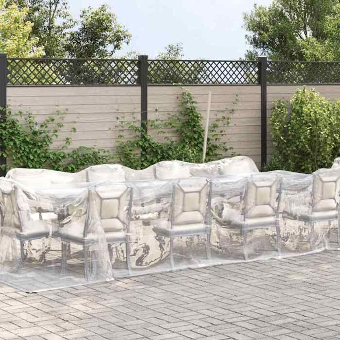 VidaXL Transparent Tarpaulin with Eyelets 3x10 M Polyethylene, Clear Tarpaulin 4018516