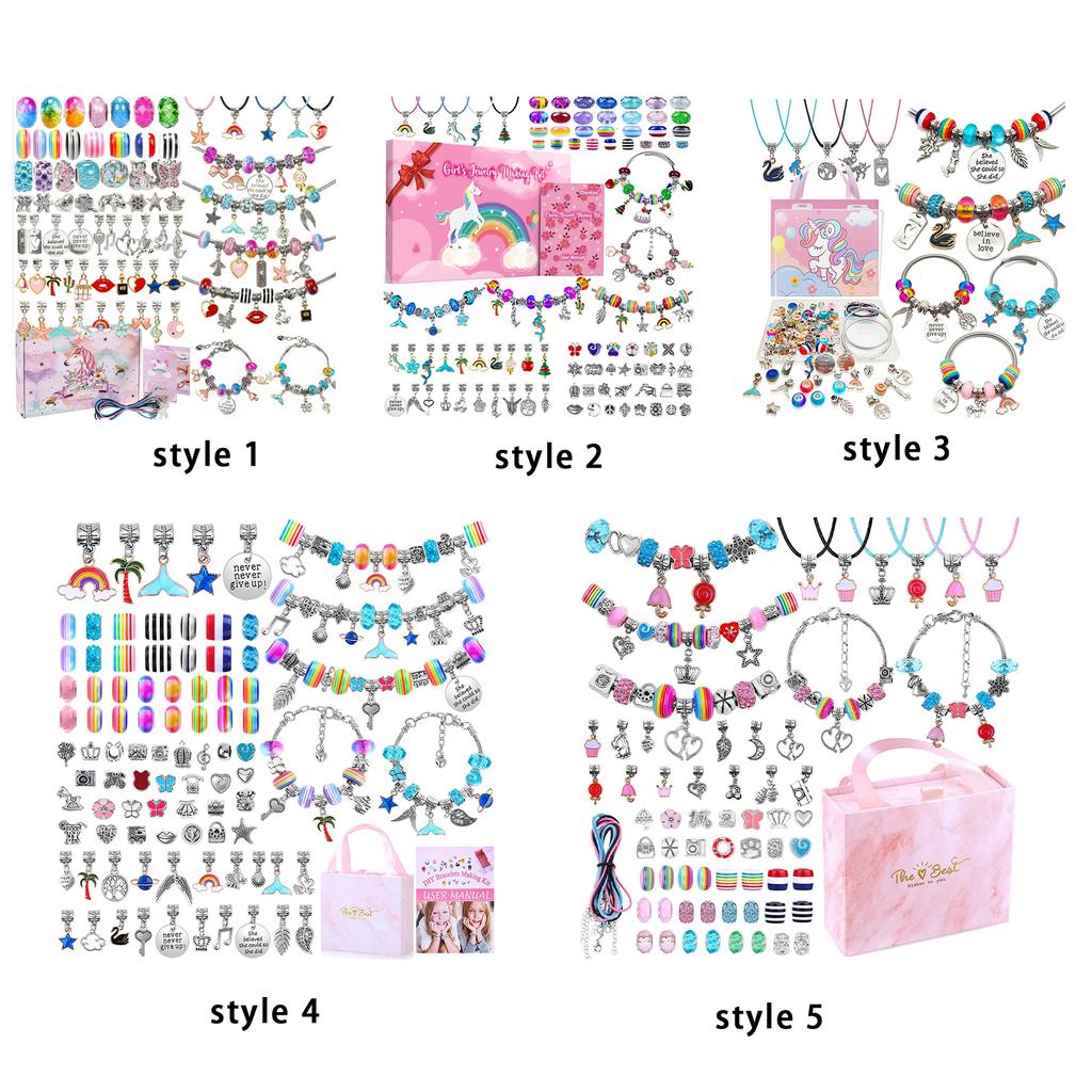 Bracelet Making Kit Fun Toddler DIY Jewelry Making Kit for Bracelets Necklaces Pendants 75 Accessories