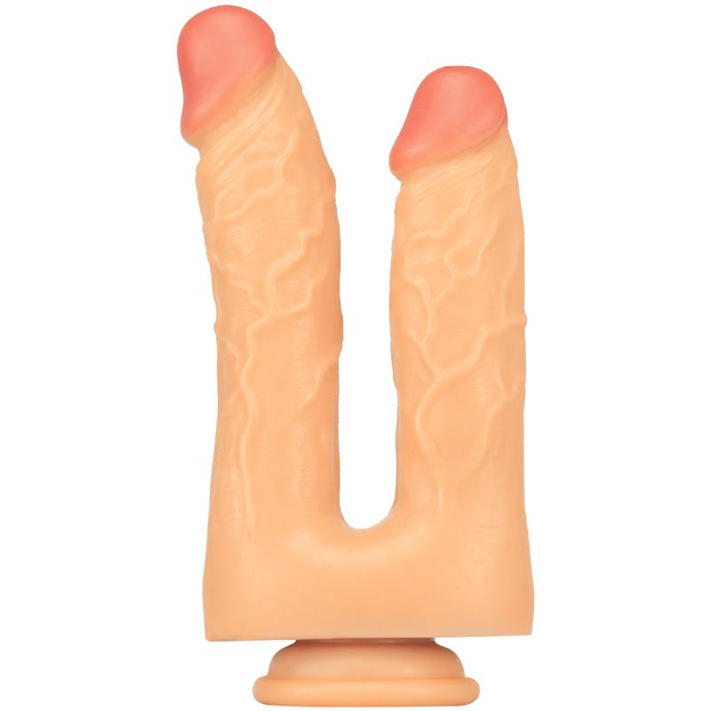 Zwei-zinkiger Simulations-Dildo Anal-Plug Masturbationsgerät Weiblicher Hinterhof Anal-Plug Dildo Erwachsenenprodukte