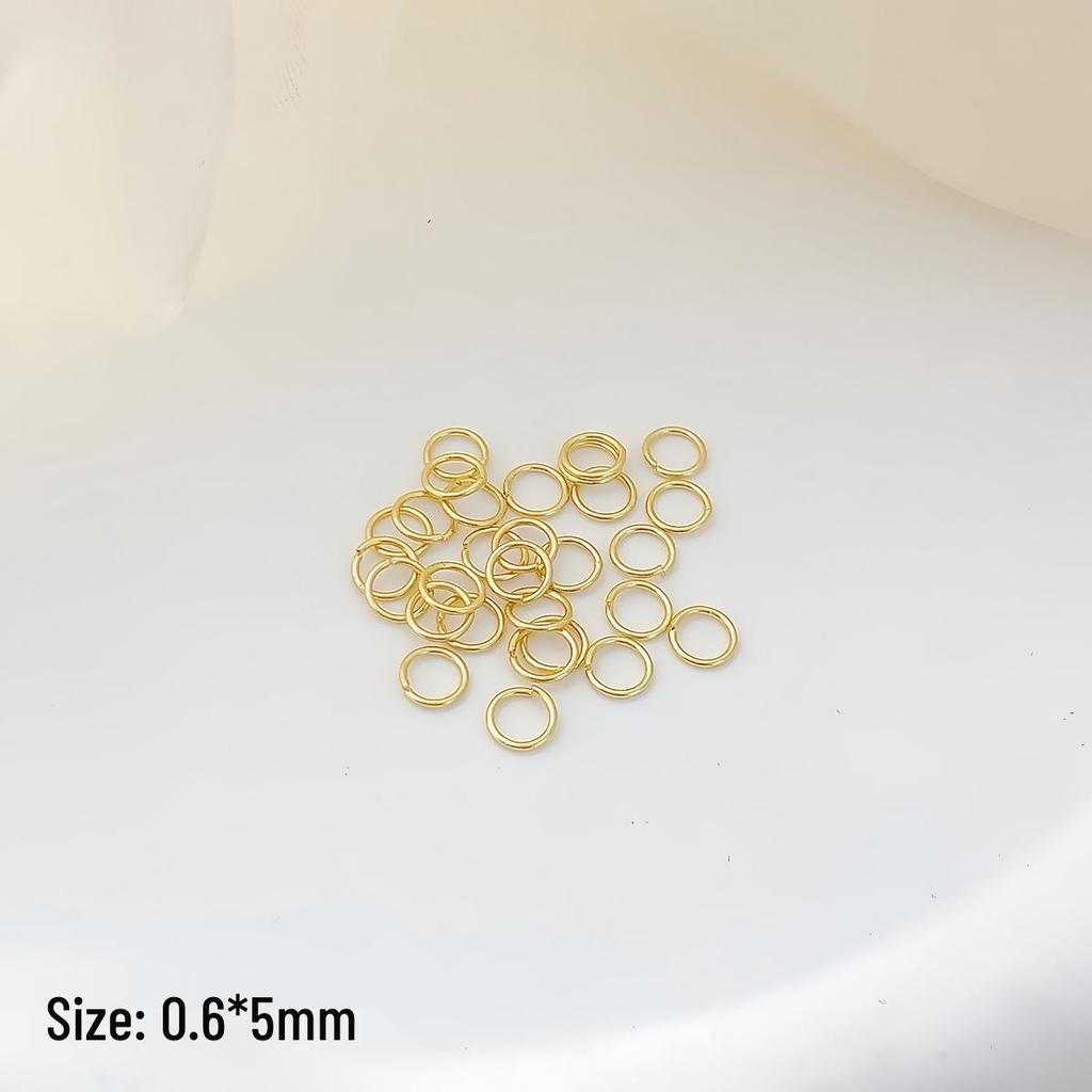 18K Gold Plated Copper Jump Ring - Color Retention, Welded, Closed, Single Loop for DIY Jewelry Accessories