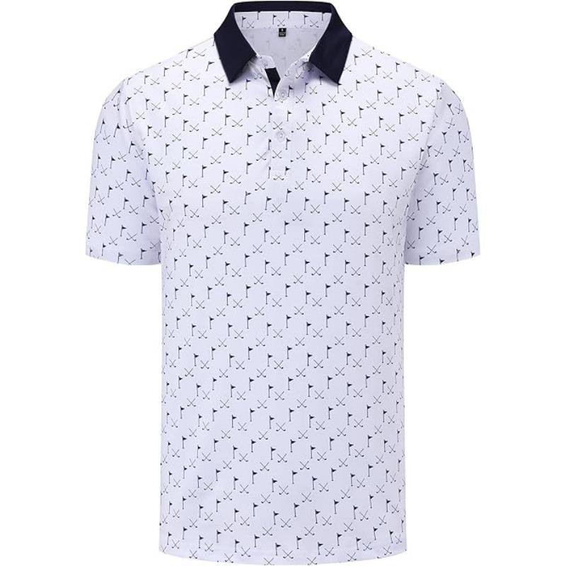 

Quick Drying Men s Golf Polo Shirt Short Sleeve Moisture Wicking Sweat Wicking Performance Casual Fun Golf Polo Shirt Men S