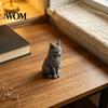 Small Cat Sculpture For Desk 3D Printed Maine Ornaments, Figurine for Table Decor, Cool Ornament with Intricate Details, Gifts Mom Women Lovers Stable