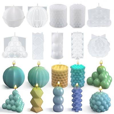 Multi-Stil geometrische Blase Ball Silikon Kerze Form sphärische Laterne Kristall Epoxidharz Form Dekor