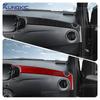 For Abarth 595 595C /695 695C/ Fiat 500 500C 2016 2017 2018-2024 500e 16-19 Real Soft Carbon Fiber Sticker Car Instrument Strip