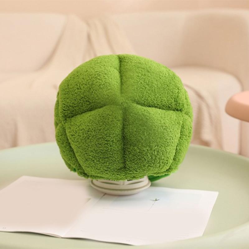 Green Plush Brokkoli Hat Brokkoli Headgear Novel Funny Brokkoli Caps Cartoon Vegetable Hat Halloween Cosplay Costume