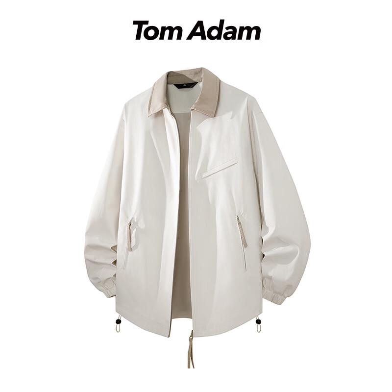 TOM ADAM Autumn Color Block Lapel Jacket
