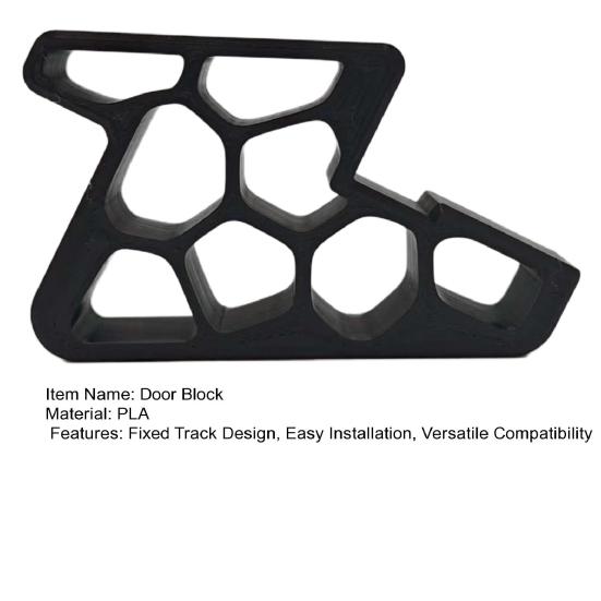 Door Block Stopper Fixed Track Design Accidental Closure Preventer Tool-Free Installation Windproof Sliding Door Stopper