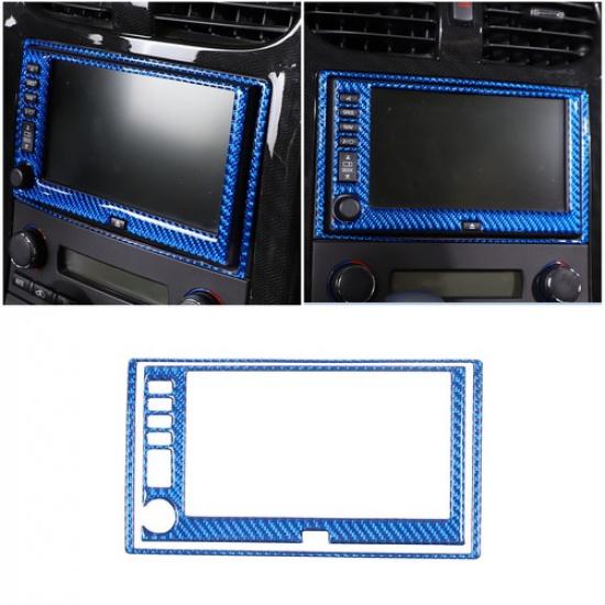 Blue Carbon Fiber GPS Navigation Panel Cover Trim For Corvette C6 2005-2013