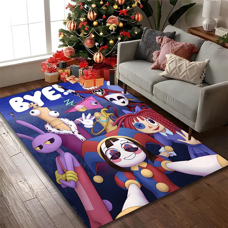1pc The Amazing Digital Circus Carpet for Room Floor Mat, Comfortable Office Chair Printed Area Rug, Beautiful Hotel Rug