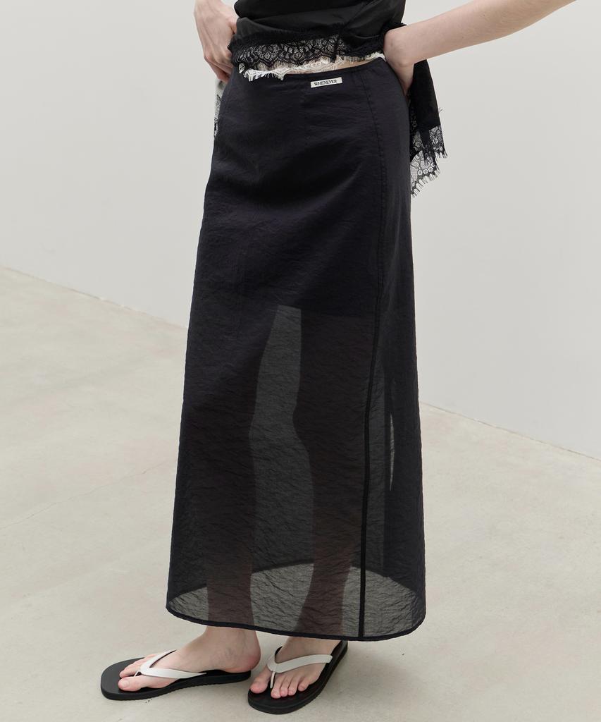 Leuba Light Sheer Maxi Skirt - Black