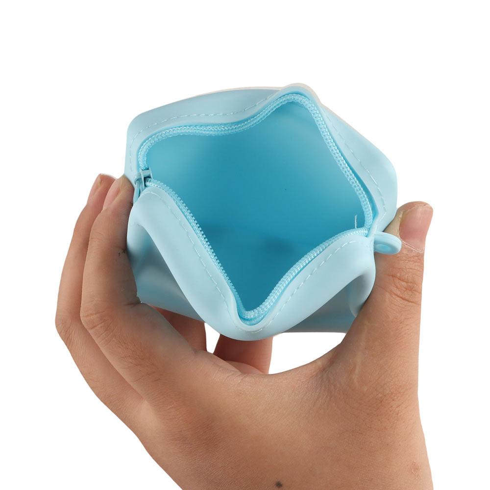 Coin Purse Multifunction Storage Bag Rectangle Small Item Bag Portable Silicone Cosmetic Bag  Women