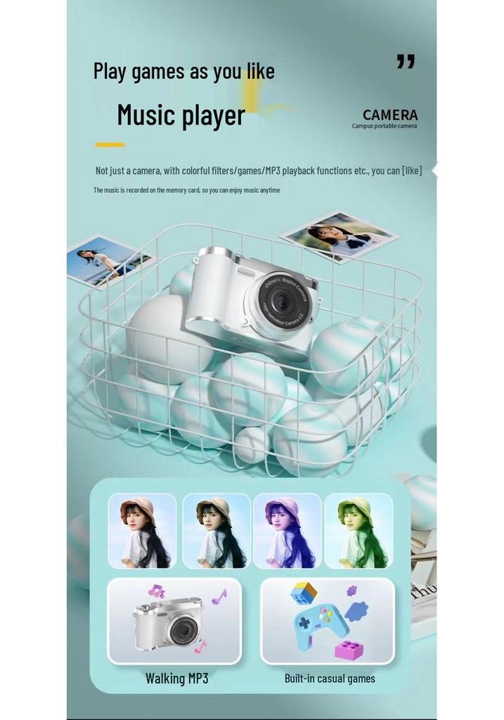 Vintage HD Dual Camera Portable Student Travel Camera