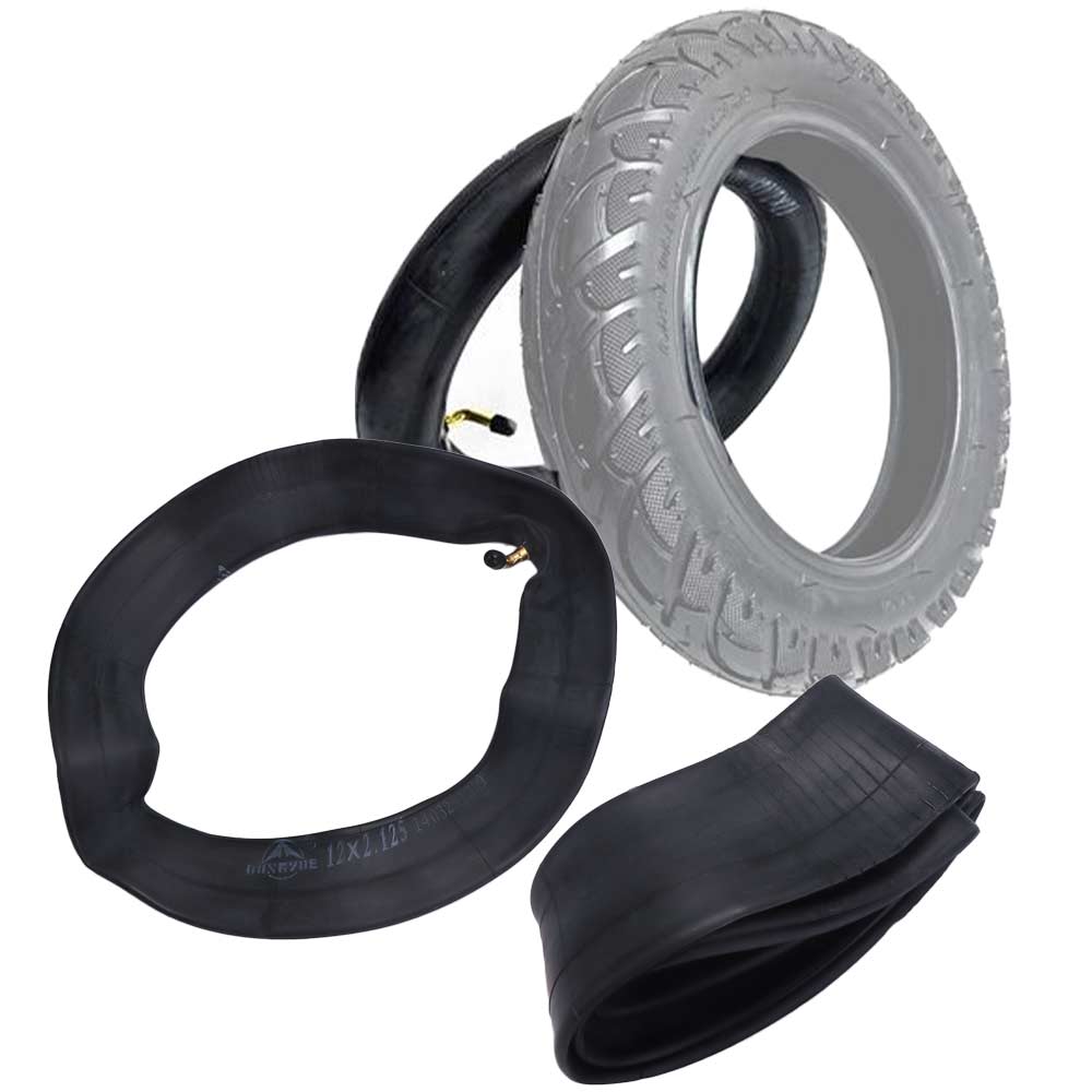 Bent Valve 12x2.125 Inner Tube Thick 12 1/2x2 1/4 Inner Tyre 12 Inch Inner Tube for Many Scooters