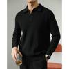 Men's Heavyweight Wool Seagull Collar Sweater - Thick Warm Business Pullover for Autumn/Winter.