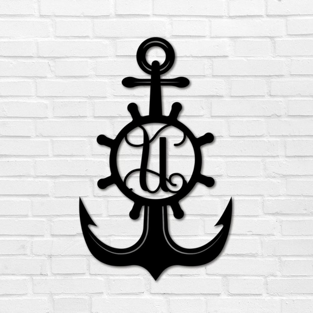 Custom Iron Letter Metal Wall Art Monogram Address Sign Retro Plaque Garage Patio Backyard Garden Decoration 12 Inch