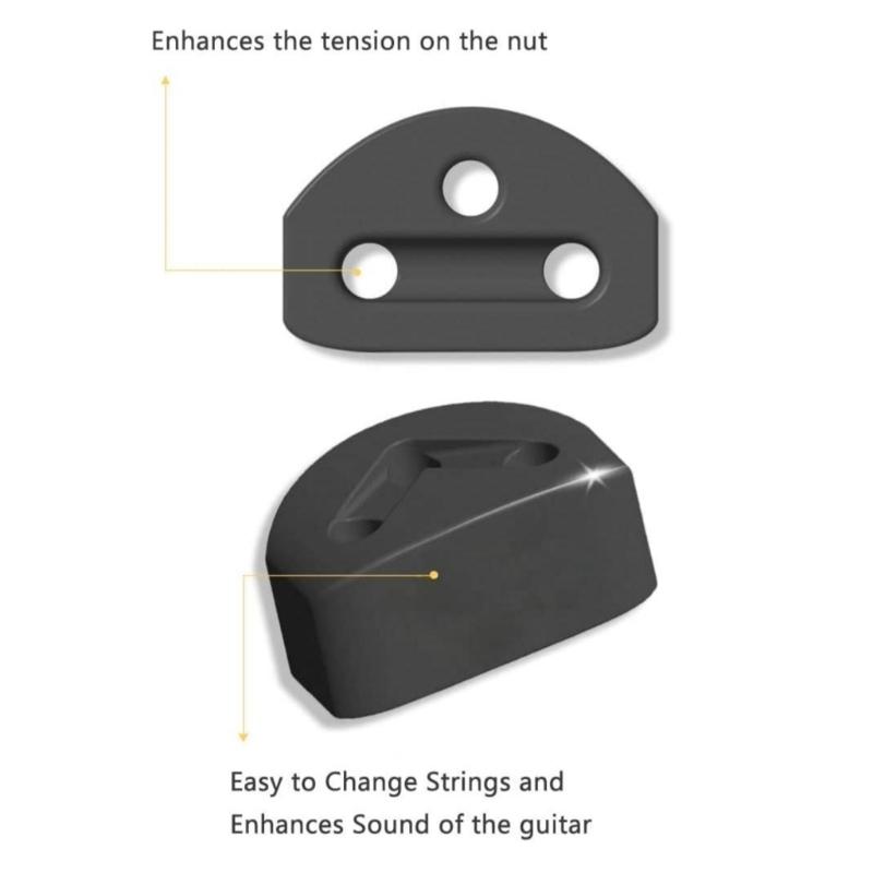 12Pcs Classical Guitar String Retainer Guitar String Ties Bridge Beads Guitar Rollers String Trees for Folk Guitar