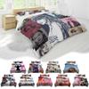 Peripheral Print Super Soft Brushed Microfiber Comfortable Set Equipped With Zipper Closure And Two Pillowcases