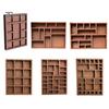 Multi-function Trinket Shelf Miniature Wooden Crystal Display Office Collectibles Organizer Printers Tray for Gems Stones Shells Decorative Stand