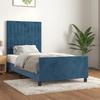 VidaXL Bed Frame with Headboard Dark Blue 90x190 Cm Velvet3125853