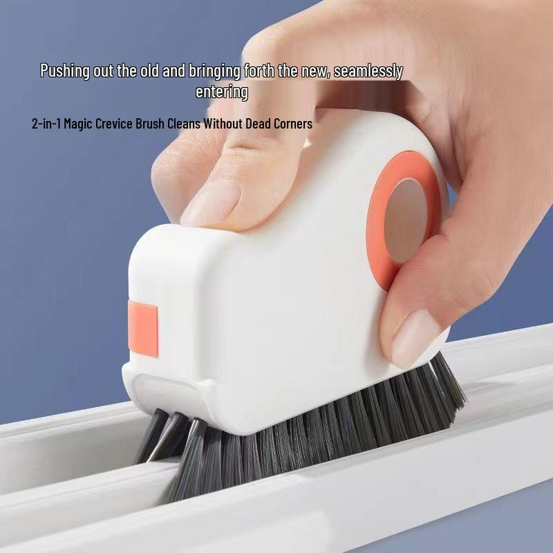 Dual-Purpose Groove & Gap Cleaning Brush for Doors and Windows