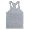 Men's Plus Size Solid Racerback Tank Top - Elastic Cotton Blend for Gym Training
