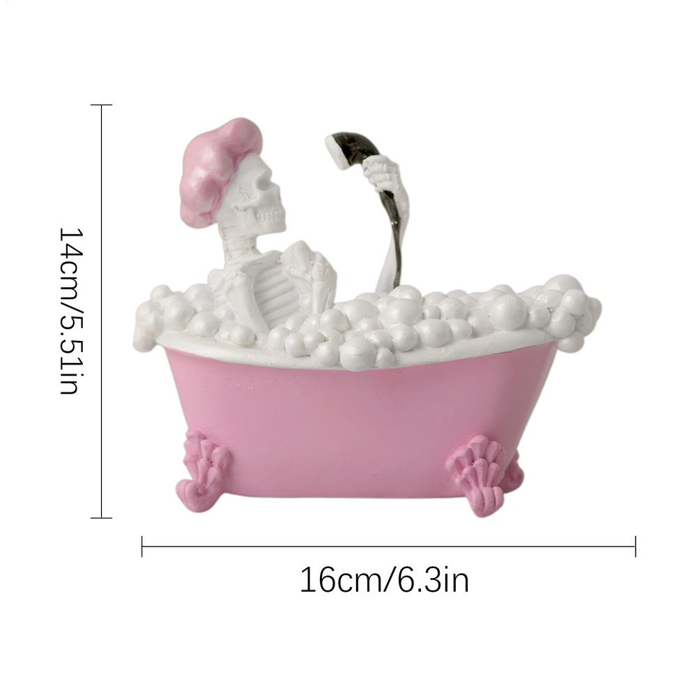 

Ghost Figurine Halloween Resin Sculpture Ghost Scene Prop Seasonal Bathing Figure For Mantel Tabletop Windowsill Shelf Porch