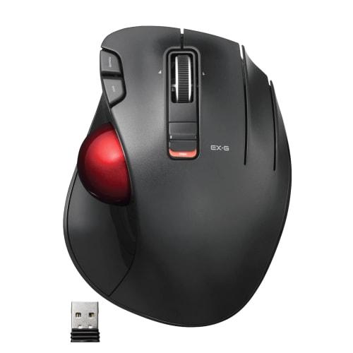 

Бездротова трекболова миша ELECOM (Великий палець) Червона куля, 6 кнопок, функція нахилу (Прокрутка вліво і вправо) Підтримує ігровий оптичний сенсор Black M-XT3DRBK-G