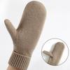 Knitted Gloves Winter Double-layer Velvet Thickened Warm Gloves Mitten