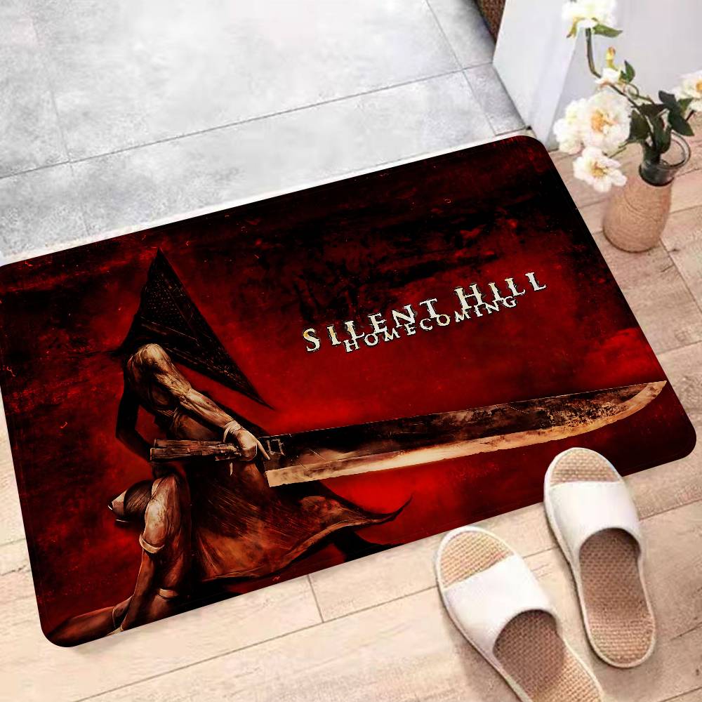 Horror Game S-Silent H-Hill Entrance Door Mat Washable Non-Slip Living Room Sofa Chairs Area Mat Kitchen Welcome Doormat