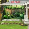 Tapiz Realista de Valla de Jardín, Fondo con Estampado 3D de Hiedra Verde y Plantas Tropicales para Patio y Balcón