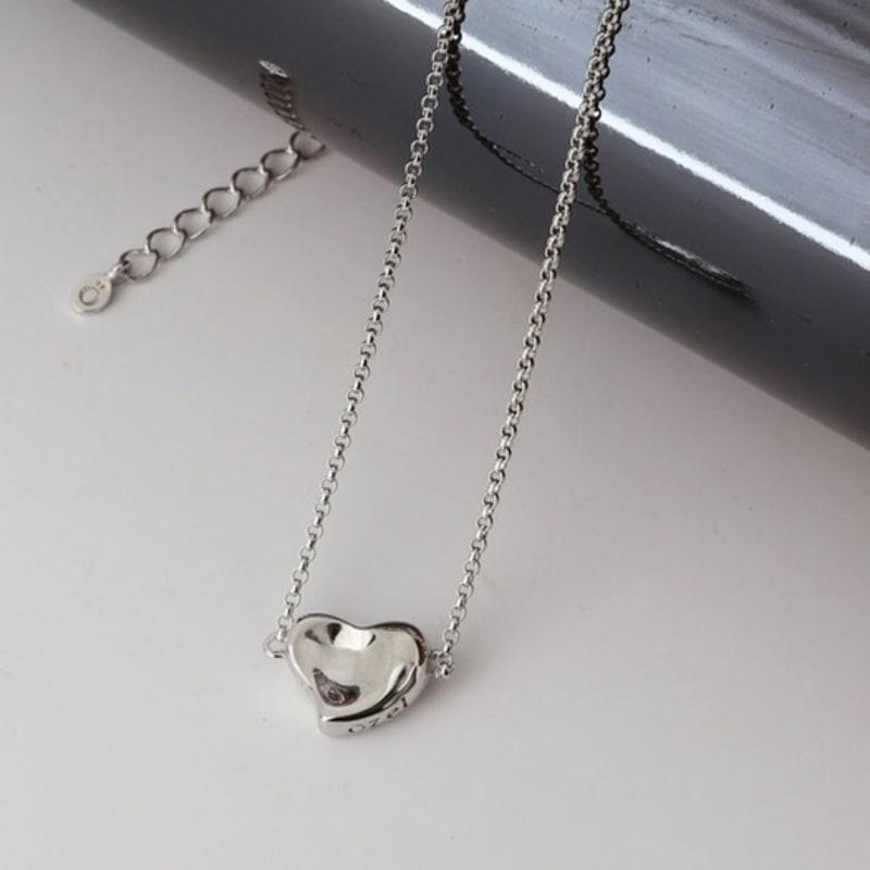 ozel Silver925 Lovely Heart Pendant Necklace PS137N