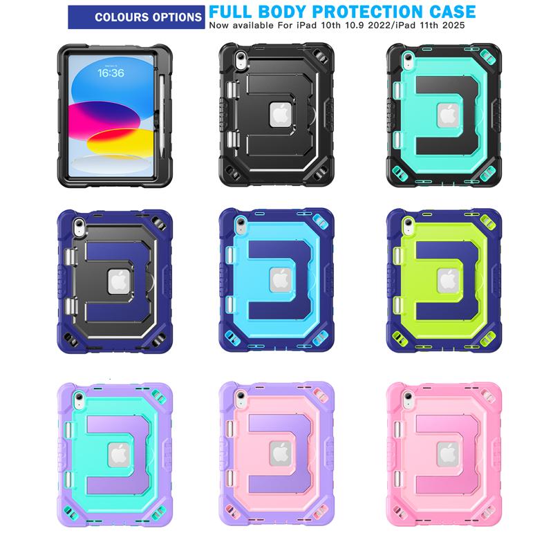 Tablet Case for IPad 10th 2022 11th 2025 with Pencil Slot 10th 11th Gen Stand Cases Cover Thick Heavy Duty 10.9 11 Inch
