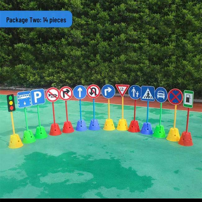 Kids’ Outdoor Sports Traffic Signs & Signals Toy Set