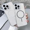 Acrylic Transparent Hard Magsafe Case For iPhone 16E 14 15 16 Plus 12 13 Mini  X XR XS 11 16 Pro Max Magnetic Ultra Thin Cover