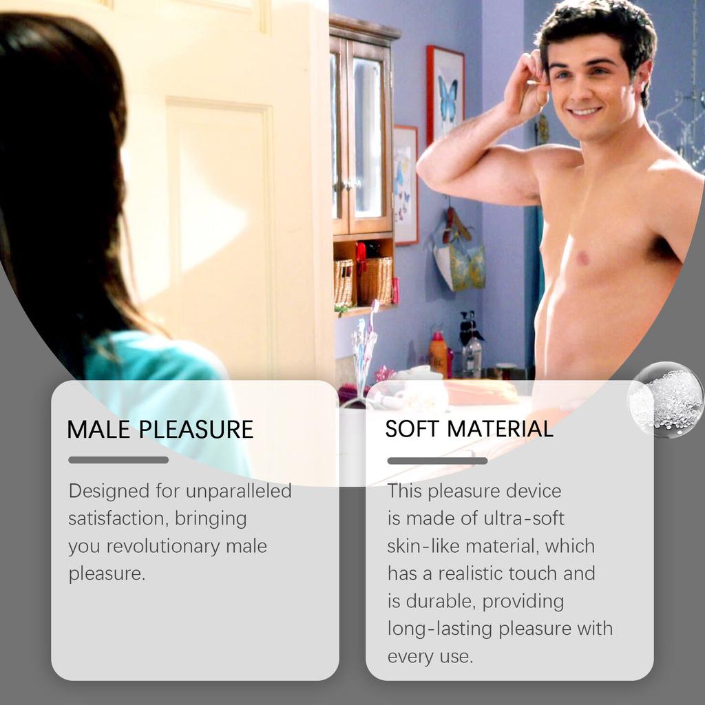 Masturbator cu cupă pentru antrenament pentru bărbați Dispozitiv de îngrijire a sănătății pentru bărbați Jucărie turnată din material asemănător pielii cu funcție impermeabilă.